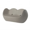 DIVANETTO A DONDOLO BLOSSY BLO086 - In polietilene nel colore Grigio Tortora FP. Anche per Outdoor.