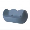 DIVANETTO A DONDOLO BLOSSY BLO086 - In polietilene nel colore Blu Polvere FL. Anche per spazi all'aperto.