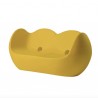 DIVANETTO A DONDOLO BLOSSY BLO086 - In polietilene nel colore Giallo Zafferano FB. Anche per spazi all'aperto.