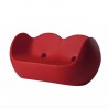 DIVANETTO A DONDOLO BLOSSY BLO086 - In polietilene nel colore Rosso Fiamma FD. Anche per spazi all'aperto.