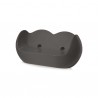 DIVANETTO A DONDOLO BLOSSY BLO086 - In polietilene nel colore laccato lucido Grigio Vanity QG. Anche per spazi all'aperto.