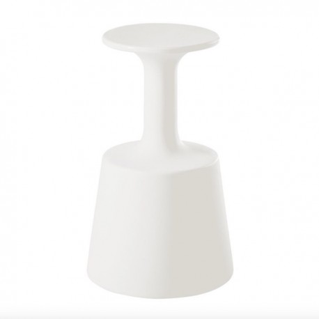 SGABELLO DRINK DRI075 - Alto 75 cm, realizzato in polietilene Bianco Latte FT anche per esterno.