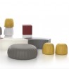 POUF GELEE GRAND SD/GEL120 - Realizzato in poliuretano morbido nel colore Grigio Argilla PP. Pouf Gelee in Giallo.