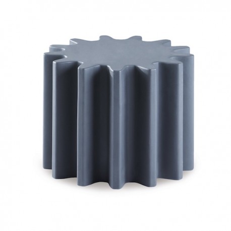SGABELLO O TAVOLINO GEAR - Struttura in polietilene nel colore standard Blu Polvere FL. Anche per Outdoor.
