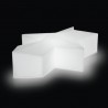 PANCA GLACE GLA050 - Struttura in polietilene Bianco con illuminazione interna, anche per esterno.