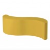 PANCA WAVE WVE045 - Realizzata in polietilene nel colore standard Giallo Zafferano FB. Da 160 cm, anche per esterno.