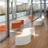 PANCA WAVE WVE045 - In polietilene nel colore standard Bianco Latte FT o Arancio Zucca FC. Da 160 cm, anche per esterno.