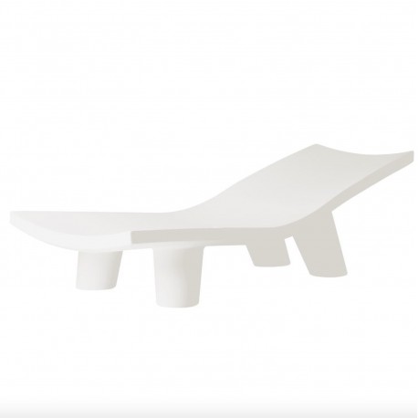 CHAIS LONGUE LOW LITA LOUNGE LLL060 - Lettino prendisole in polietilene nel colore Bianco Latte FT.
