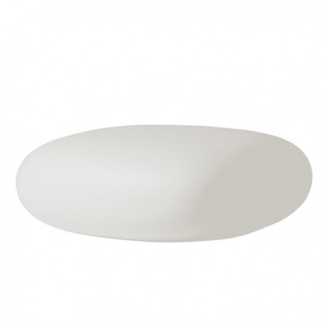 POUF CHUBBY LOW POGGIAPIEDI - Seduta in polietilene nel colore standard Bianco Latte FT, anche per Outdoor.