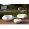 POUF CHUBBY LOW POGGIAPIEDI - Seduta in polietilene nel colore standard Bianco Latte FT. Poltrona Lounge Chubby.