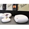 POUF CHUBBY LOW POGGIAPIEDI - Seduta in polietilene nel colore standard Bianco Latte FT. Poltrona Lounge Chubby.
