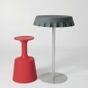 SGABELLO DRINK DRI075 - Alto 75 cm, realizzato in polietilene Rosso Fiamma FD anche per esterno. Tavolo modello Fizzz H 110.