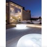 POUF BOT ONE BOT140 - Struttura realizzata in polietilene nel colore luminoso Bianco LA, anche da giardino.