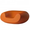 POLTRONA LOUNGE CHUBBY WCH056 - Seduta in polietilene nel colore standard Arancione Zucca FC, anche da giardino