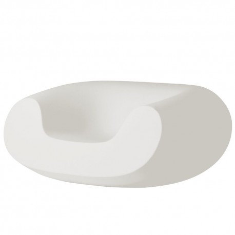 POLTRONA LOUNGE CHUBBY WCH056 - Seduta in polietilene nel colore standard Bianco Latte FT, anche da giardino