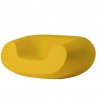 	POLTRONA LOUNGE CHUBBY WCH056 - Seduta in polietilene nel colore standard Giallo Zafferano FB, anche da giardino