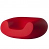 POLTRONA LOUNGE CHUBBY WCH056 - Seduta in polietilene nel colore standard Rosso Fiamma FD anche da giardino