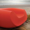 POLTRONA LOUNGE CHUBBY WCH056 - Seduta in polietilene nel colore standard Rosso Fiamma FD anche da giardino