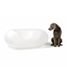 POLTRONA LOUNGE CHUBBY WCH056 - Seduta in polietilene nel colore standard Bianco Latte FT, anche da giardino