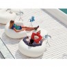 POLTRONA LOUNGE CHUBBY WCH056 - Seduta in polietilene nel colore standard Bianco Latte FT. Pouf poggiapiedi Chubby Low.