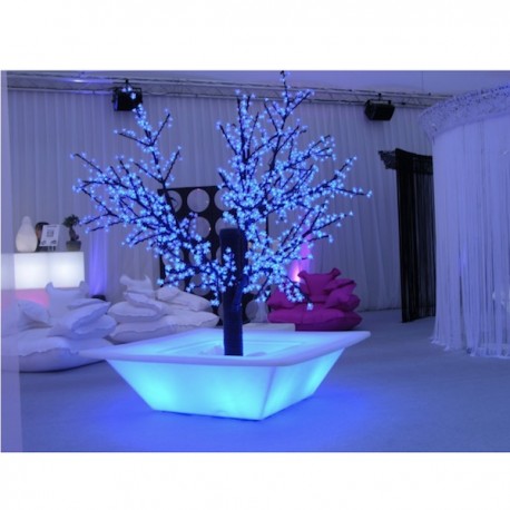 Vaso Bench Pot - In polietilene nel colore Bianco Luminoso LA. Disponibile da cm 80 x 80 oppure 140 x 140