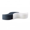 Vaso Wave WAV045 - Realizzato in polietilene nel colore Bianco Latte FT, abbinato con la panchina Wave.