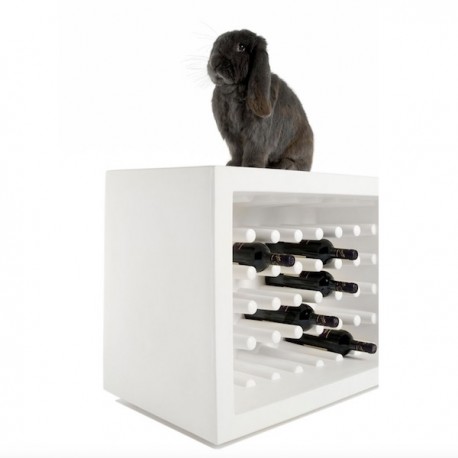 Portabottiglie Bachus WBA055 - In polietilene nel colore Bianco Latte FT, fino a 40 bottiglie.