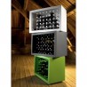 Portabottiglie Bachus WBA055 - In polietilene nel colore Bianco Latte FT, Grigio Elegante FG e Verde Lime FR. Sovrapponibili