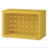 Portabottiglie Bachus WBA055 - In polietilene nel colore Giallo Zafferano FB. Fino a 40 bottiglie