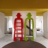 Specchio Mr Giò Light MRG209 - Con struttura in polietilene nel colore Verde Lime FR. Specchio retroilluminato con LED.