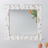Specchio Pixel PIX080 - Cornice in polietilene nel colore Bianco Latte FT. 80 x 80, anche per esterno.