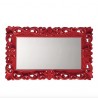 Specchio Mirror of Love Rettangolare - Struttura in polietilene nel colore Rosso Fiamma FD, nella misura 162 x 99