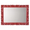 Specchio Mirror of Love Rettangolare - Struttura in polietilene nel colore Rosso Fiamma FD, nella misura 223 x 162