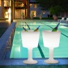 Portabottiglie Light Drink DRL075 - In polietilene nel colore Bianco Luminoso LA, con lampadina o LED. Da 45 x 75 cm