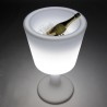 Portabottiglie Light Drink DRL075 - In polietilene nel colore Bianco Luminoso LA, con lampadina o LED. Da 45 x 75 cm