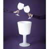Portabottiglie Light Drink DRL075 - In polietilene nel colore Bianco Luminoso LA, con lampadina o LED. Da 45 x 75 cm