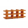 Libreria Booky 4  - Realizzata in polietilene nel colore standard Arancione Zucca FC. Larghezza 184 Profondità 4 Altezza 70