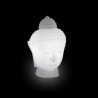 Lampada da tavolo Buddha - Alta 34 cm in polietilene nel colore Bianco Luminoso