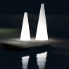 Lampada da terra Cono - In polietilene Bianco Luminoso da 113 cm oppure 150 cm d'altezza.