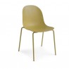 SEDIA ACADEMY CB/1663 - Struttura in metallo Senape Opaco P139 e seduta in polipropilene Senape Opaco P973.