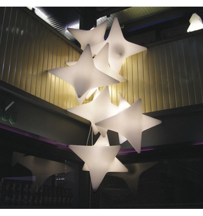 Lampada Sirio a sospensione - In polietilene nel colore Bianco Luminoso , ideale per ogni ambiente anche all'aperto.