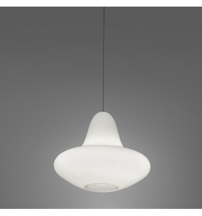 Lampada Sunday a sospensione - In polietilene nel colore Bianco Luminoso. Per ambienti indoor.