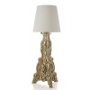 Lampada Madame of Love da tavolo - In polietilene nel colore laccato Oro Lucido QO. Altezza 200 cm.