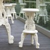 Sgabello Mister of Love MIS075 - In polietilene, alto 75 cm nel colore Bianco Latte FT.