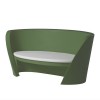Divano Rap Chair - in polietilene nel colore standard Verde Malva FV.  Accessorio cuscino in poliuretano.