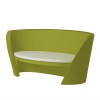 Divano Rap Chair - in polietilene nel colore standard Verde Lime FR.  Accessorio cuscino in poliuretano.