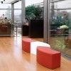 Panca Soft Snake modulare - In morbido poliuretano nei colori Rosso Soft. Ignifugo ed adatto all'Outdoor.