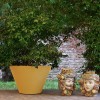 Vaso X-Pot - In polietilene nel colore standard Giallo Zafferano, misura XS dal diametro di cm 56 x 33 di altezza.