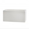 Vaso Quadra - Realizzato in polietilene nel colore Bianco latte FT. Da cm 90 x 45 x 46.