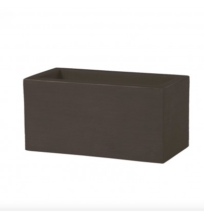 Vaso Quadra - Realizzato in polietilene nel colore marrone Cioccolato FE. Da cm 90 x 45 x 46.